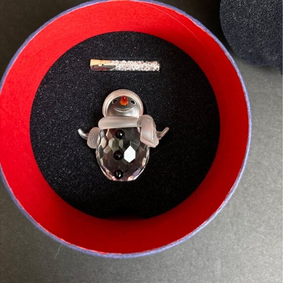 Swarovski Crystal Snowman Figurine Crystal Snowflakes Box New 250229 - Picture 9 of 12